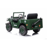 Elektrické autíčko - Retro vojenské vozidlo 4x4  - zelené  